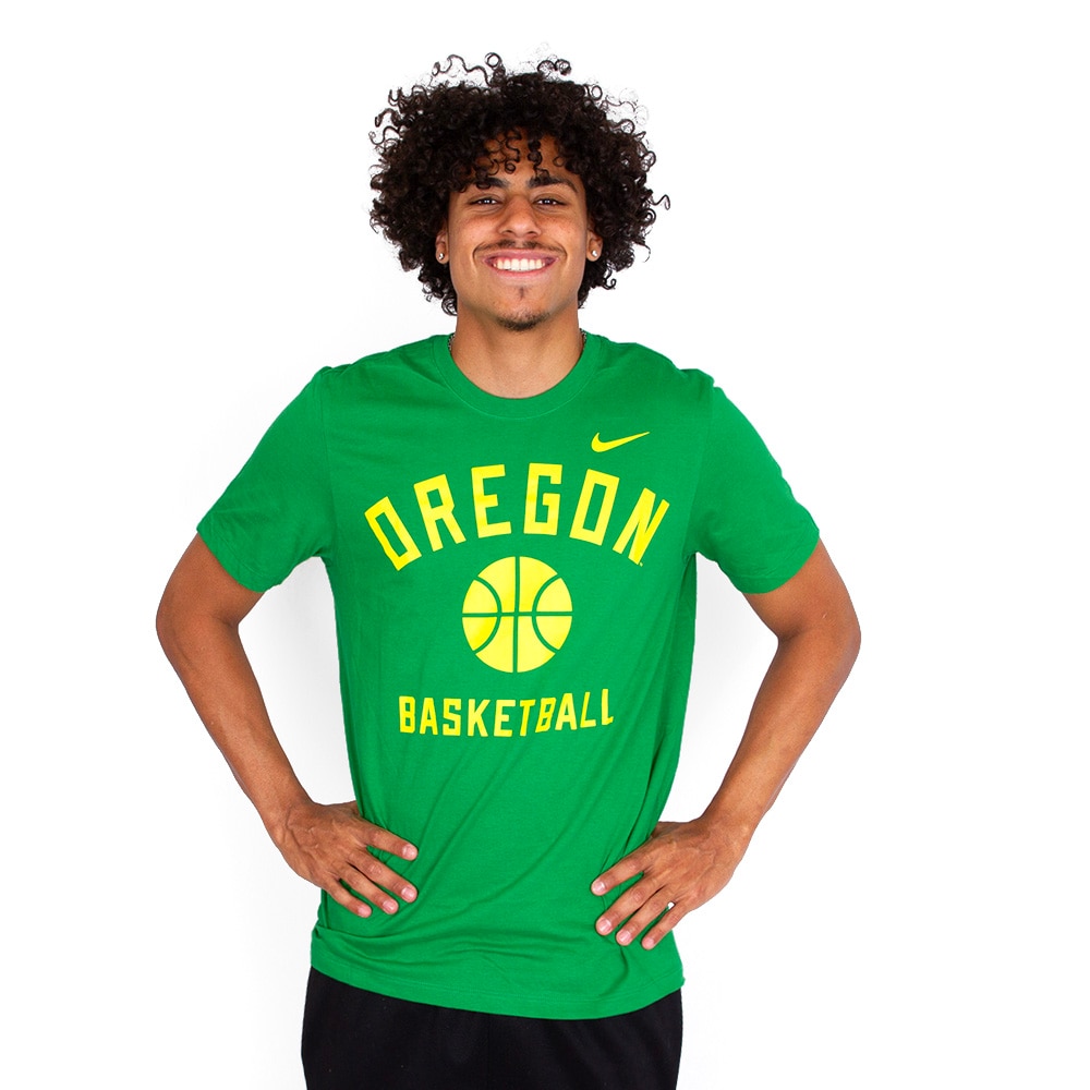 Arched Oregon, Nike, Green, Crew Neck, Cotton, Men, Basketball, T-Shirt, 813669